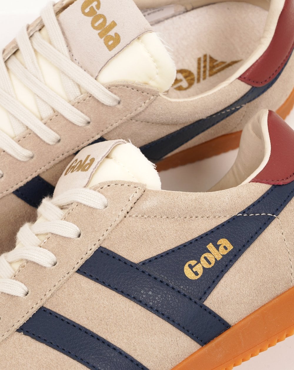 Gola Elan Trainers Bone/Navy/Red Ochre