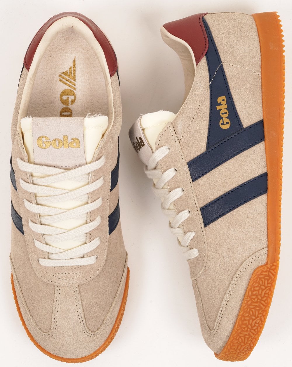 Gola Elan Trainers Bone/Navy/Red Ochre