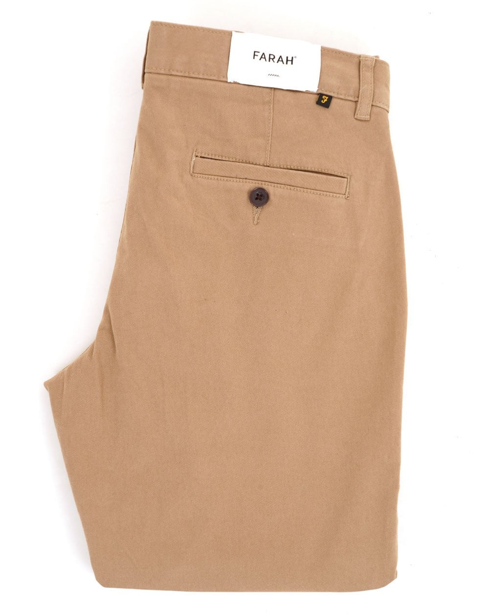 Farah Elm Slim Fit Twill Chinos Dark Sand