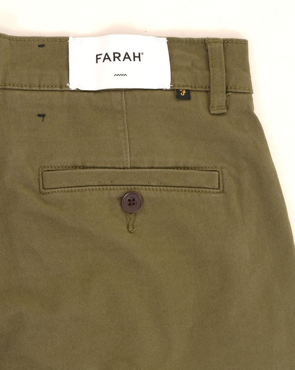 Farah Hawk Chino Twill Shorts Olive Green