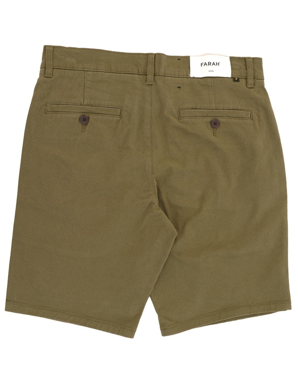 Farah Hawk Chino Twill Shorts Olive Green
