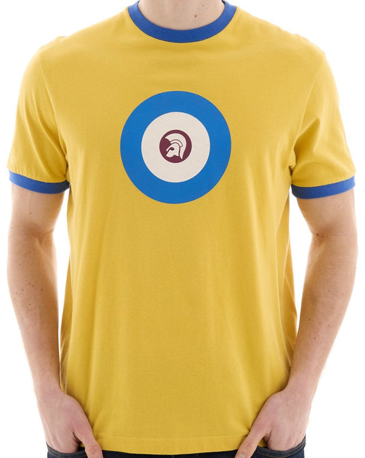 Trojan Target Ringer T-shirt Mustard