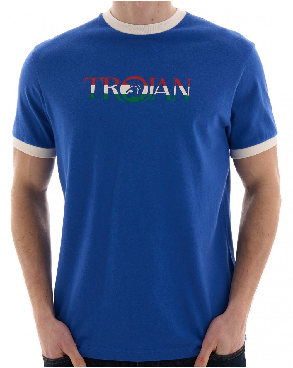 Trojan Helmet Logo T-shirt Cobalt Blue