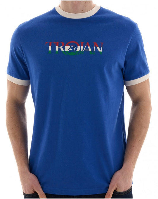 Trojan Helmet Logo T-shirt Cobalt Blue