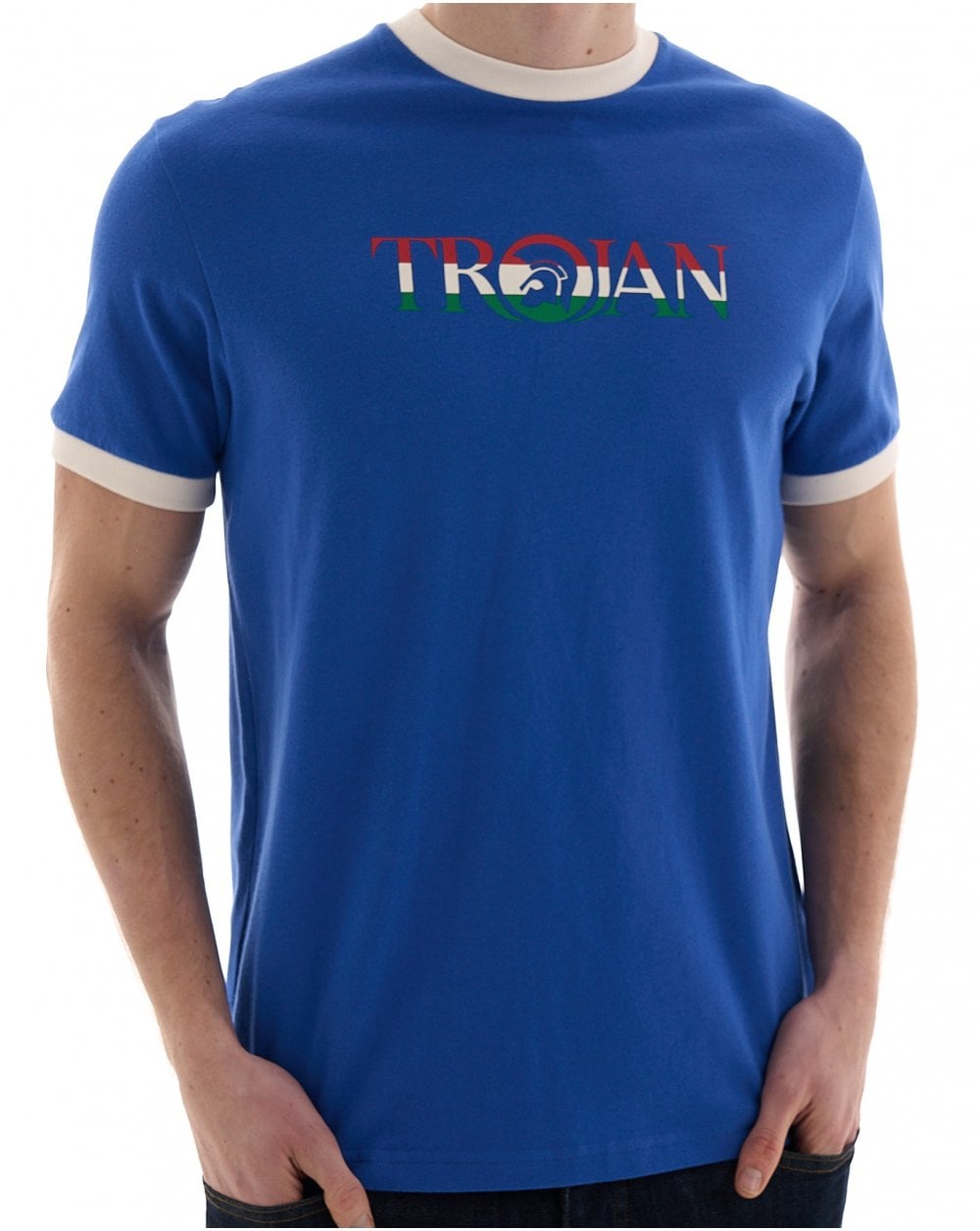 Trojan Helmet Logo T-shirt Cobalt Blue