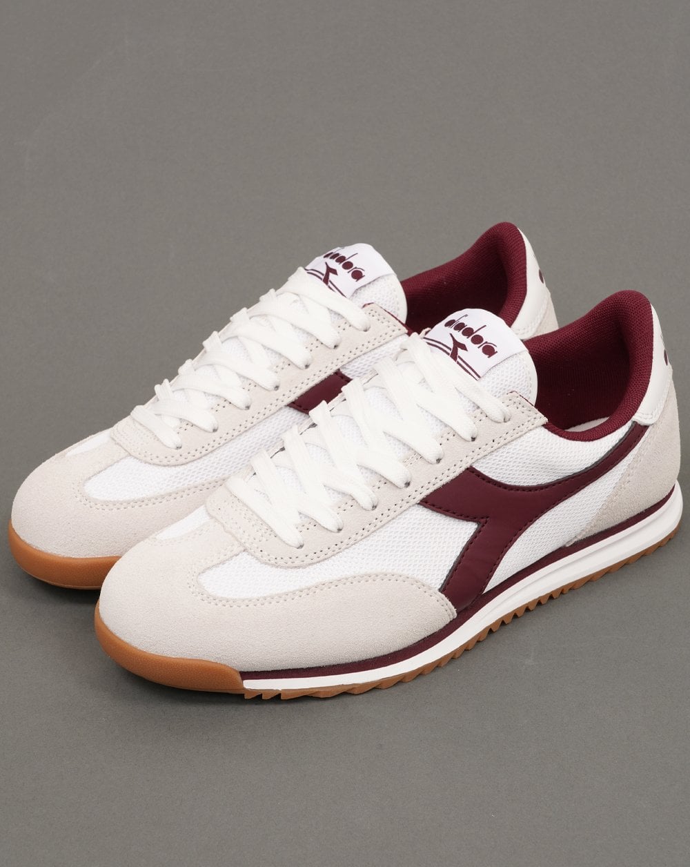 Diadora Cross Trainers White / Burgundy