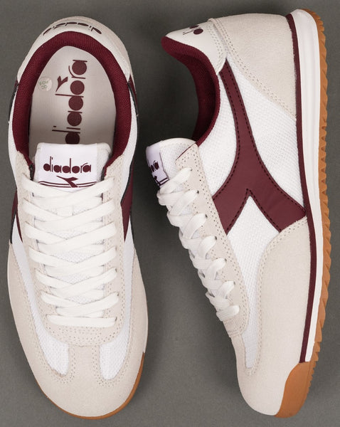 Diadora Cross Trainers White / Burgundy