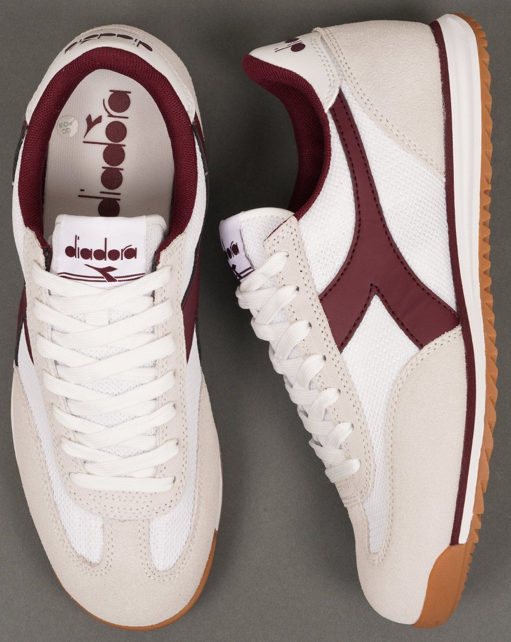 Diadora Cross Trainers White / Burgundy