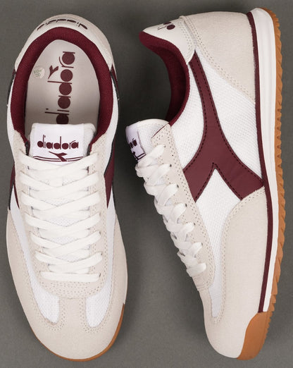 Diadora Cross Trainers White / Burgundy