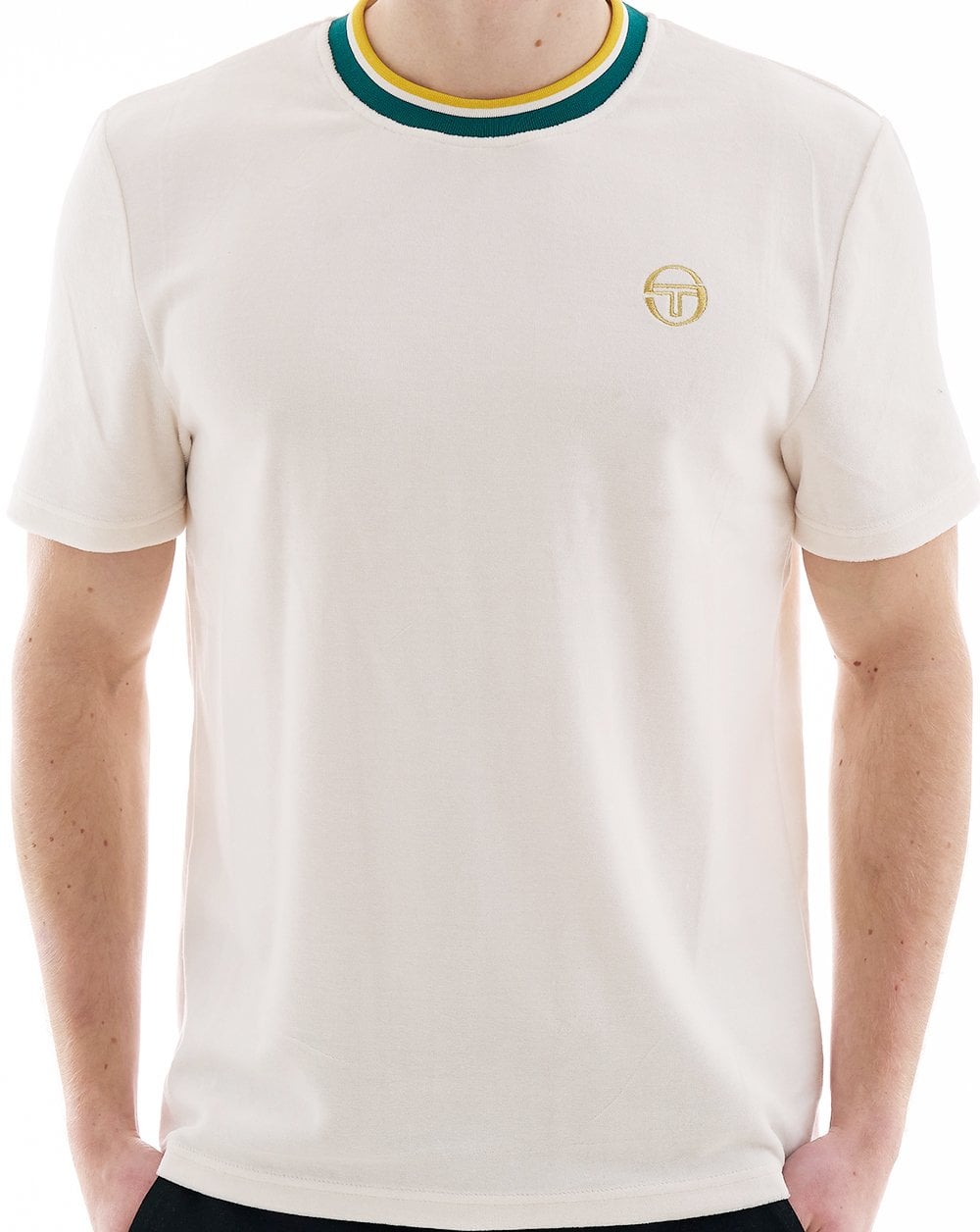 Sergio Tacchini Monte Velour T Shirt Gardenia
