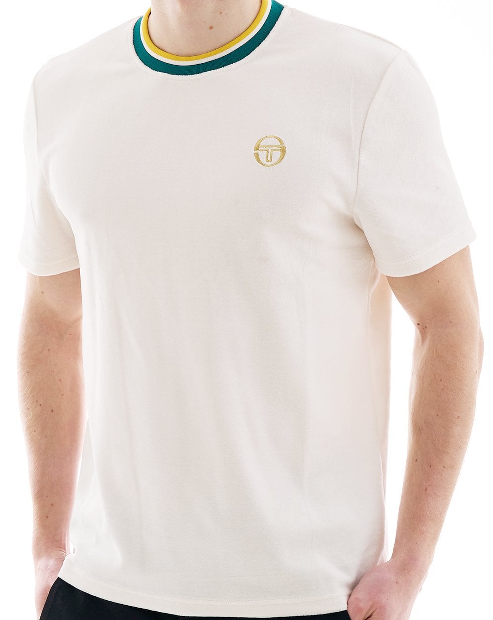Sergio Tacchini Monte Velour T Shirt Gardenia