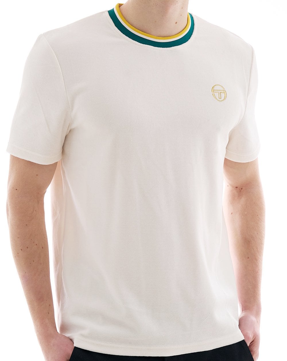 Sergio Tacchini Monte Velour T Shirt Gardenia