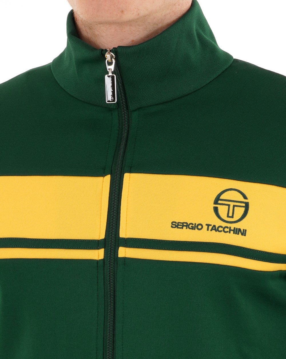 Sergio Tacchini Masters Track Top Deep Green / Yellow