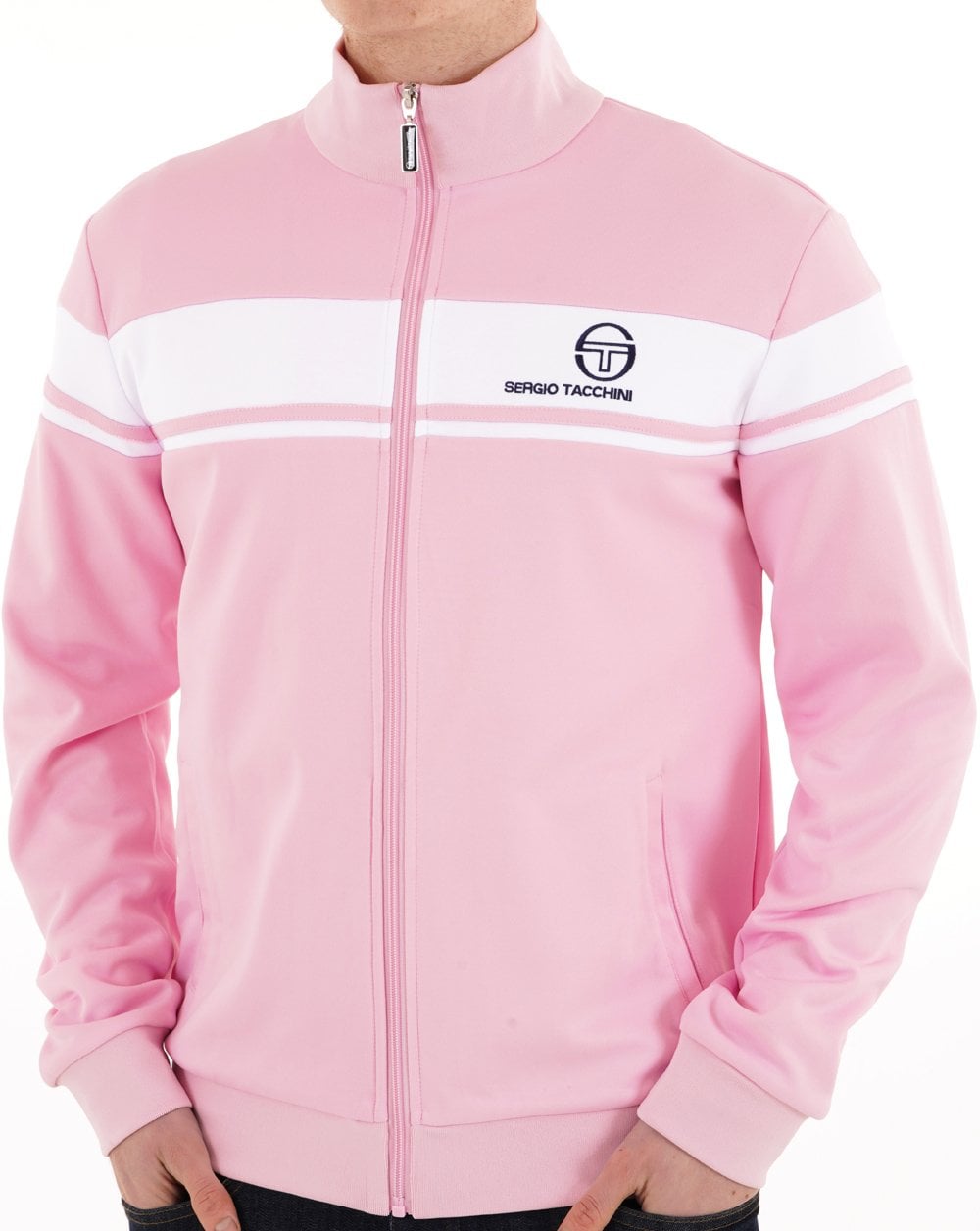 Sergio Tacchini Masters Track Top Pink/White