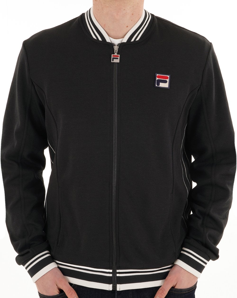 Fila Vintage MK1 Settanta Track Top Black White