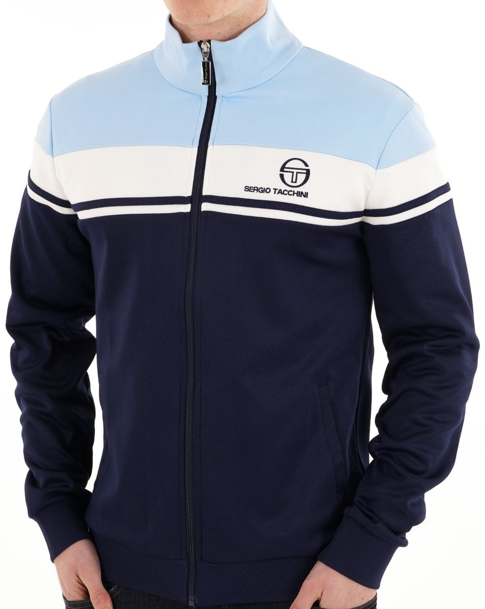 Sergio Tacchini Masters Track Top Navy Blue/Gardenia/Sky
