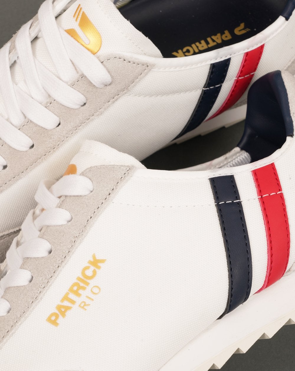 Patrick Rio Trainers White Navy Red