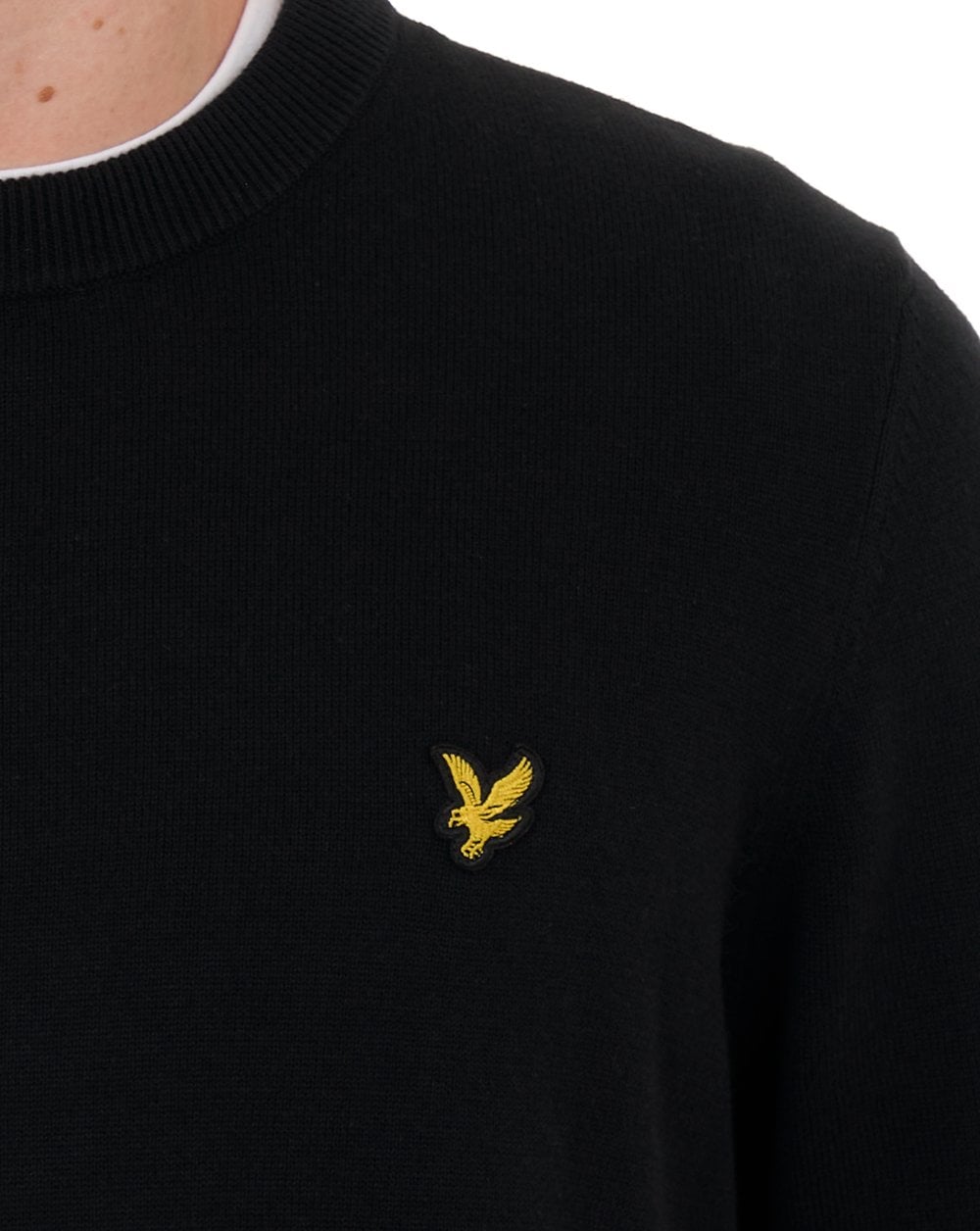 Lyle & Scott Cotton Crew Neck Jumper Jet Black