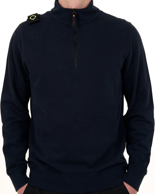MA.STRUM Quarter Zip Sweatshirt Ink Navy