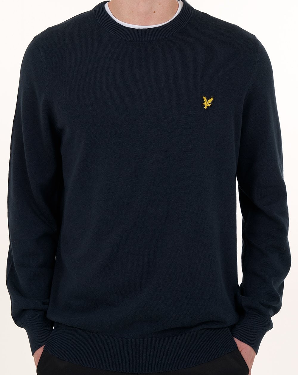 Lyle & Scott Cotton Crew Neck Jumper Dark Navy