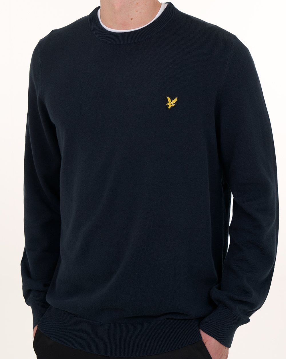Lyle & Scott Cotton Crew Neck Jumper Dark Navy