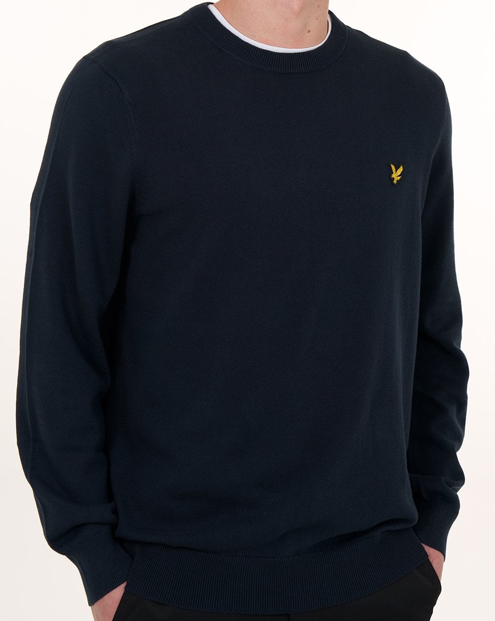 Lyle & Scott Cotton Crew Neck Jumper Dark Navy