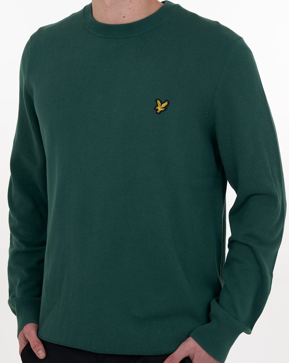 Lyle & Scott Cotton Crew Neck Jumper Everglade