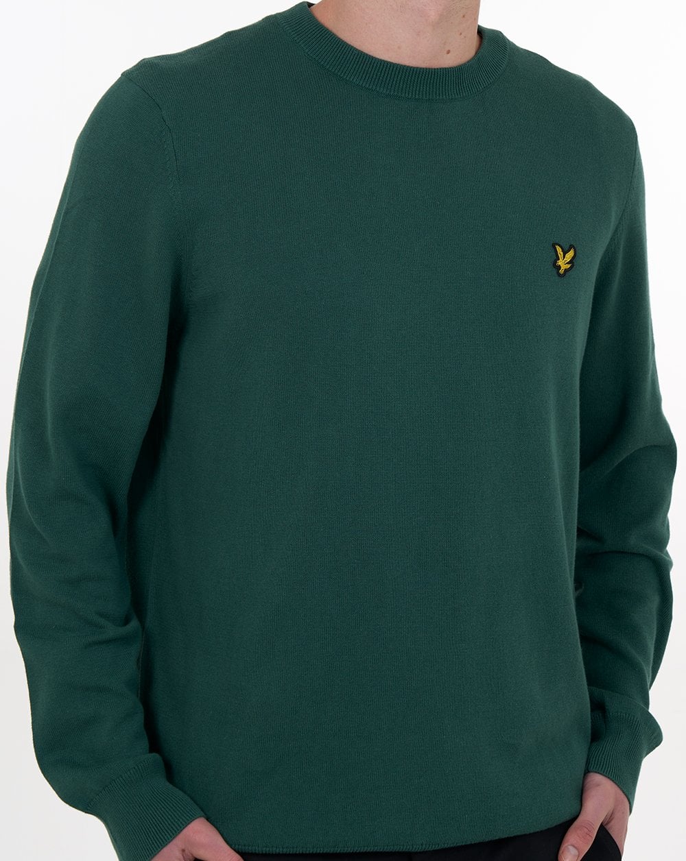 Lyle & Scott Cotton Crew Neck Jumper Everglade