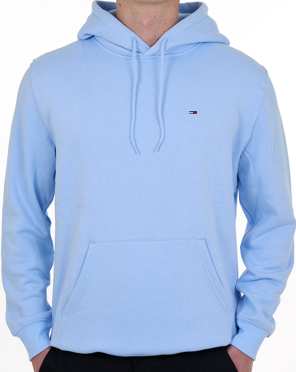 Tommy Jeans Flag Patch Hoodie Light Blue