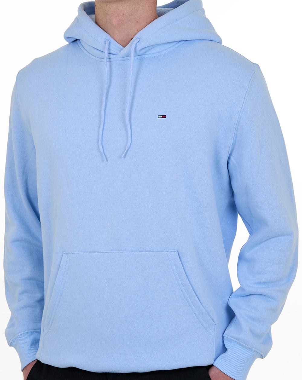 Tommy Jeans Flag Patch Hoodie Light Blue