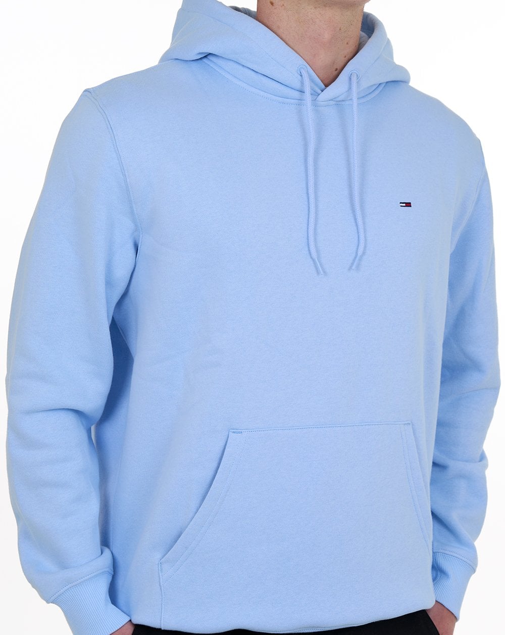 Tommy Jeans Flag Patch Hoodie Light Blue