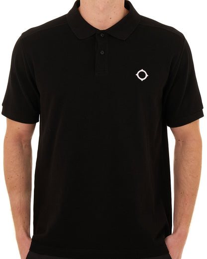 MA.STRUM Pique Polo Jet Black