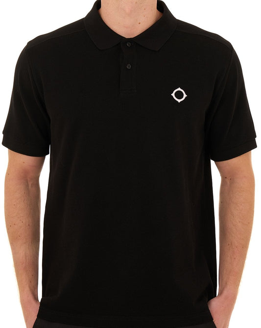 MA.STRUM Pique Polo Jet Black