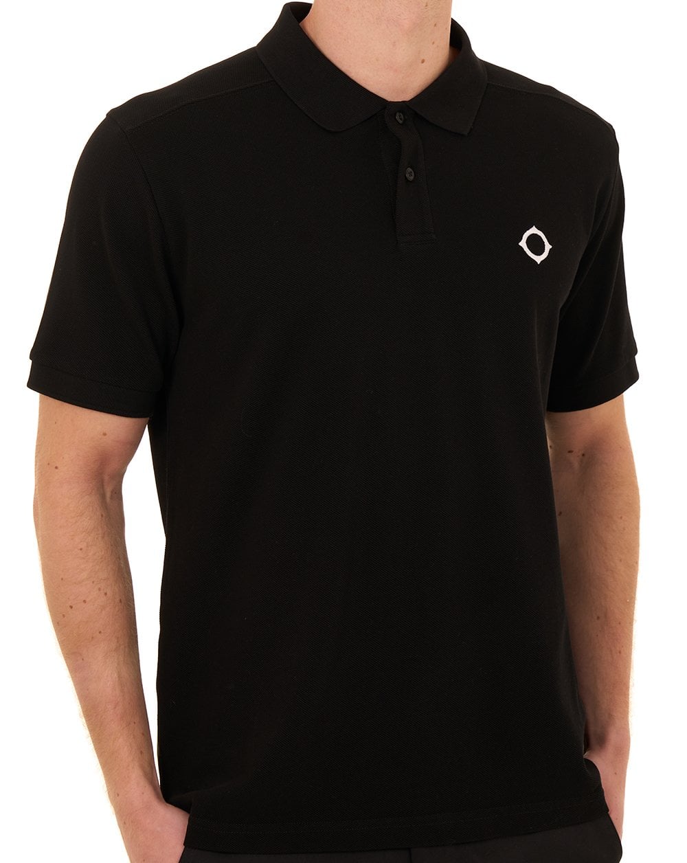 MA.STRUM Pique Polo Jet Black