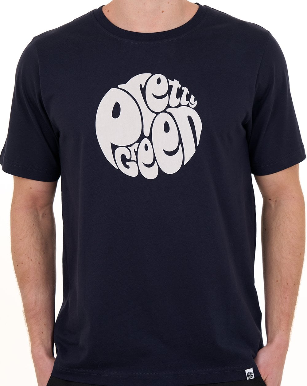 Pretty Green Gillespie Logo T Shirt Navy/White