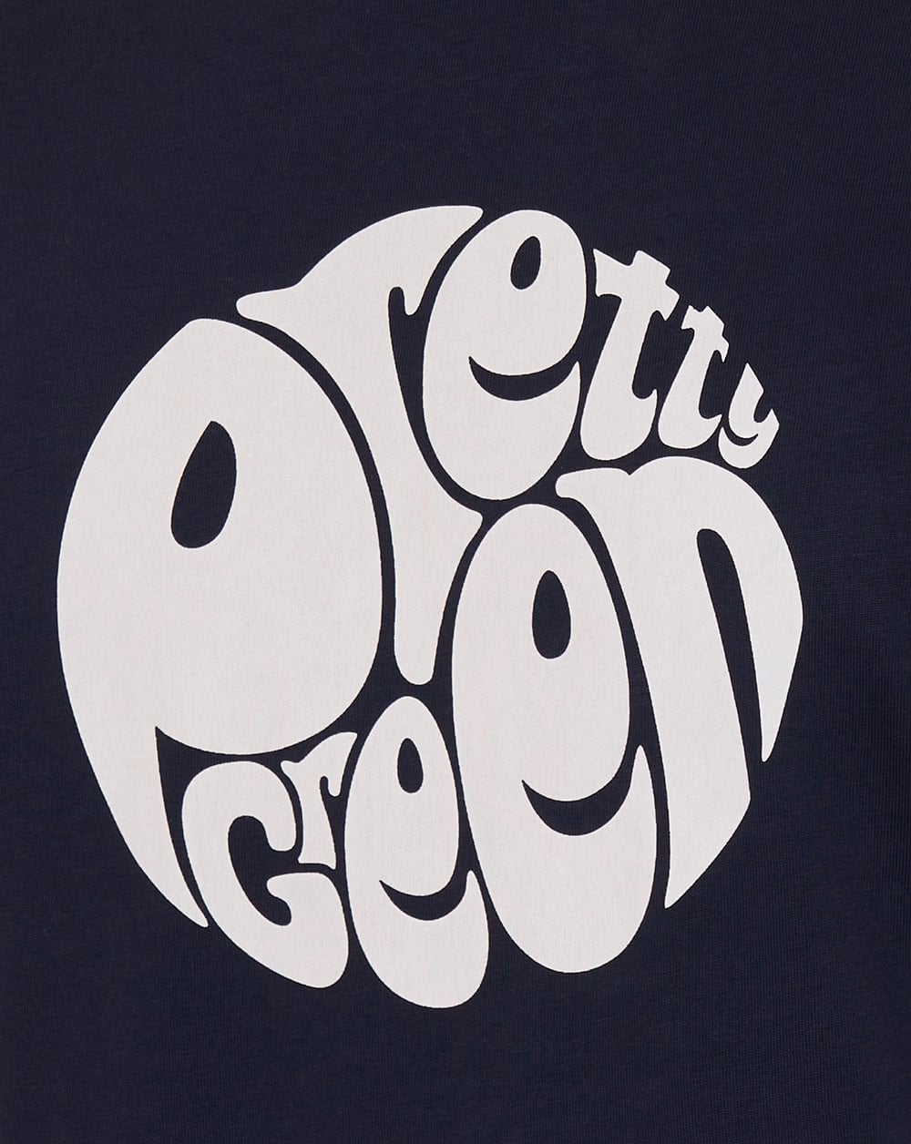 Pretty Green Gillespie Logo T Shirt Navy/White