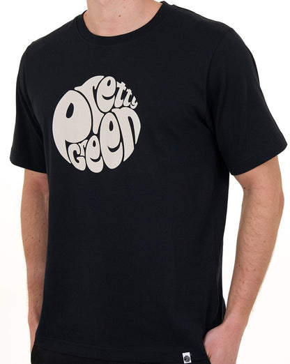 Pretty Green Gillespie Logo T Shirt Black/Grey