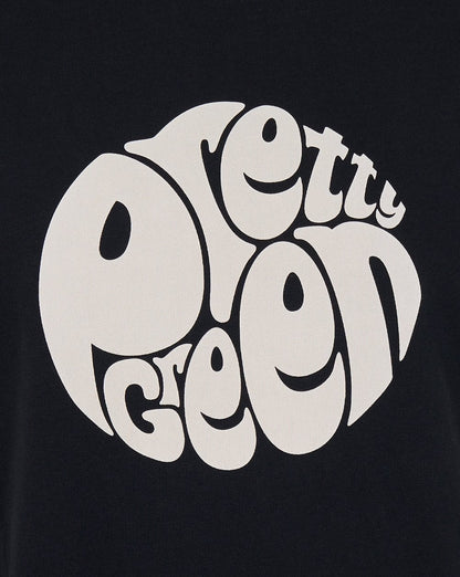 Pretty Green Gillespie Logo T Shirt Black/Grey