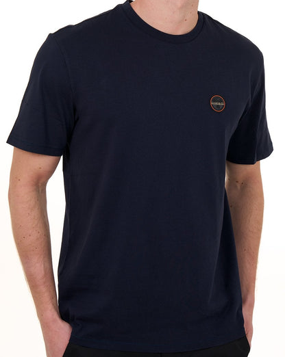 Napapijri Small Badge T Shirt Blue Marine