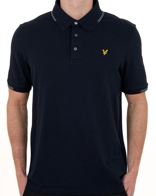 Lyle & Scott Fine Tipped Polo Shirt Dark Navy