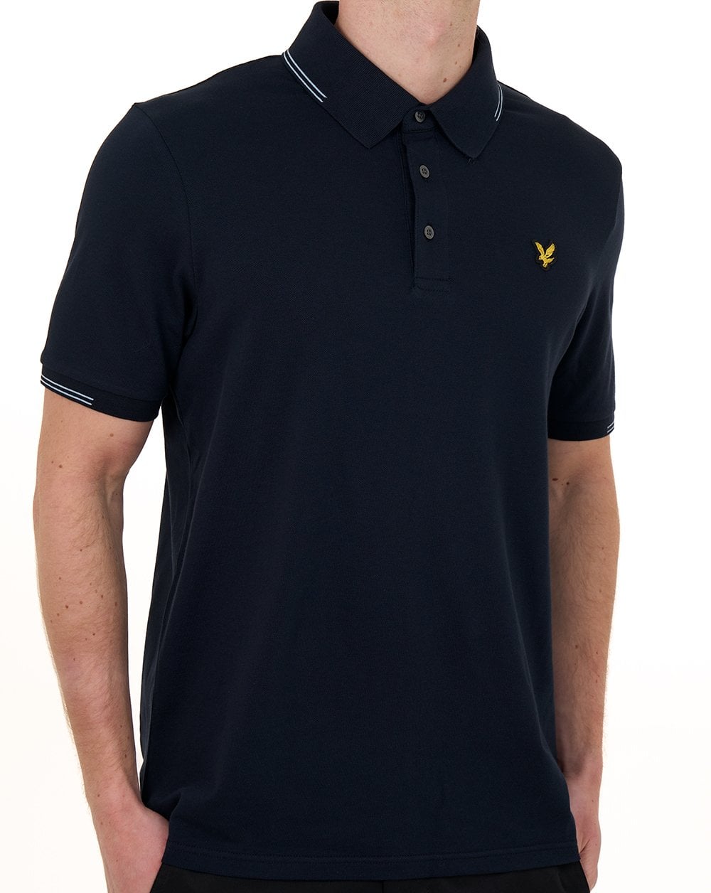 Lyle & Scott Fine Tipped Polo Shirt Dark Navy