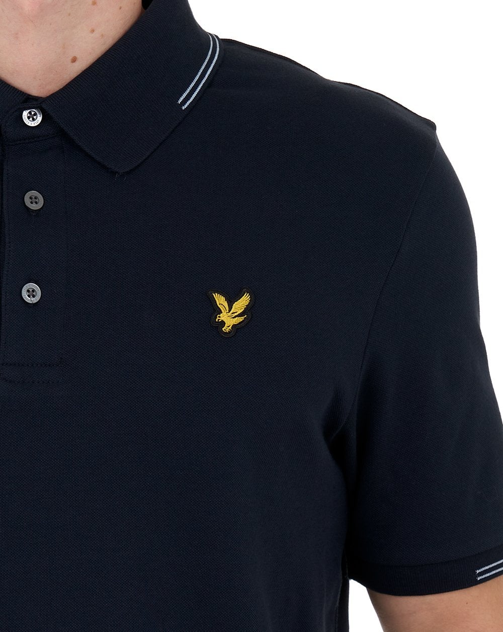 Lyle & Scott Fine Tipped Polo Shirt Dark Navy