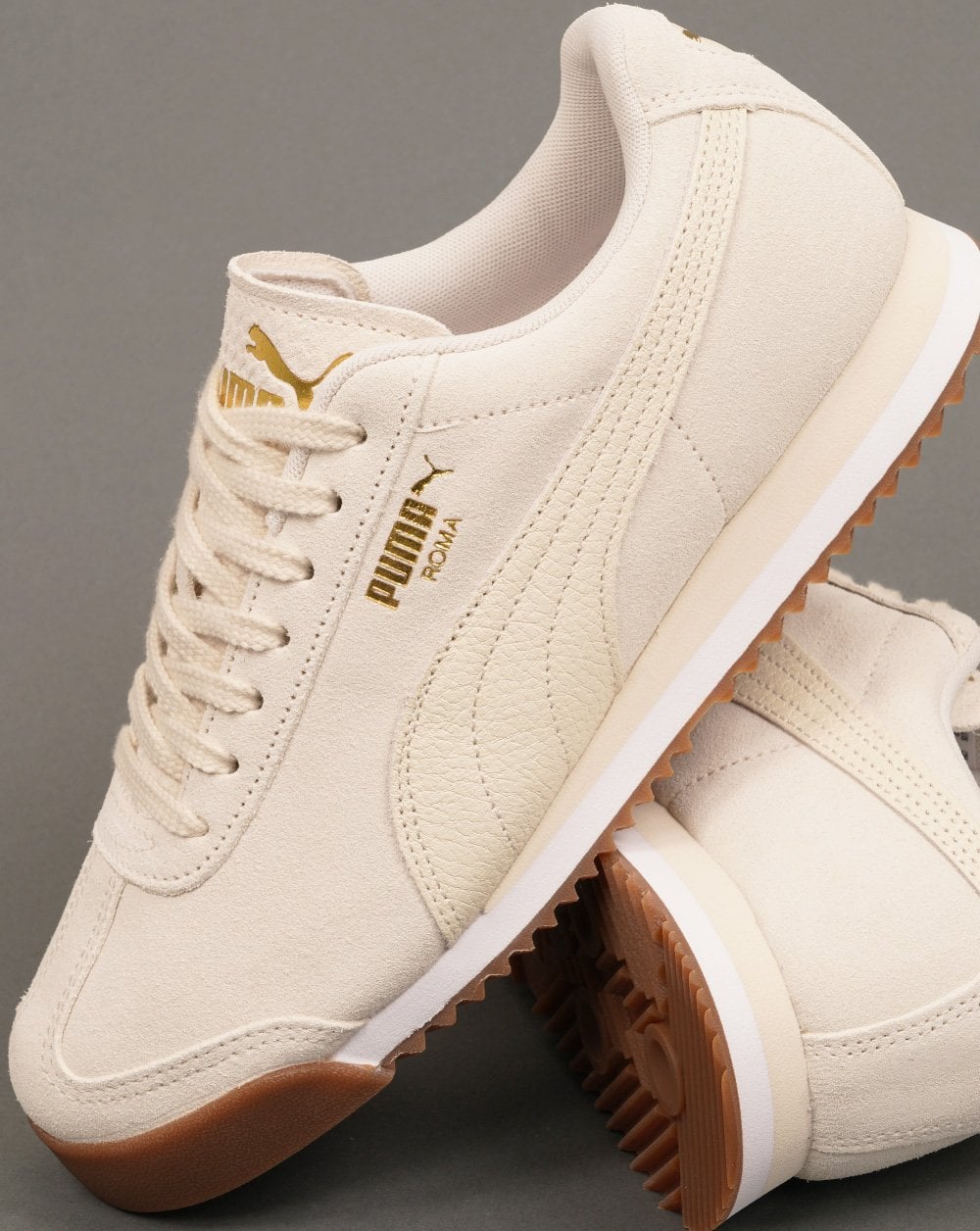 Puma Roma Suede Trainers Off White