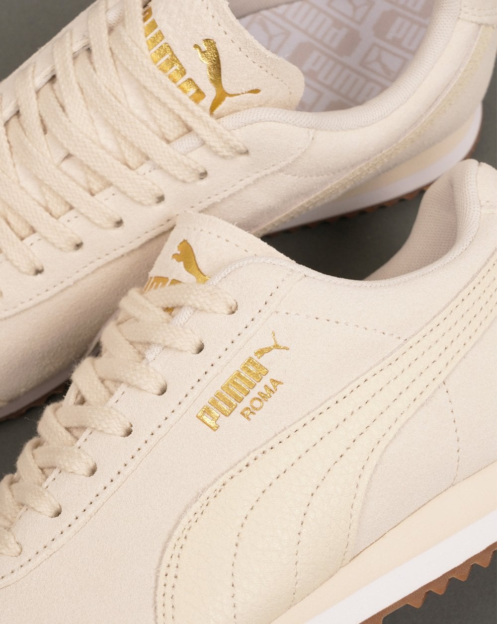 Puma Roma Suede Trainers Off White