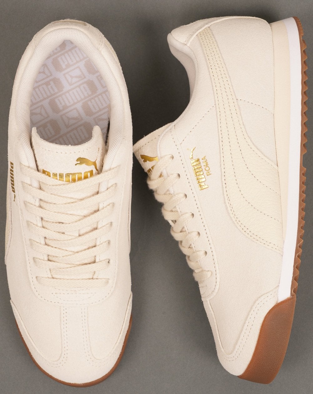 Puma Roma Suede Trainers Off White