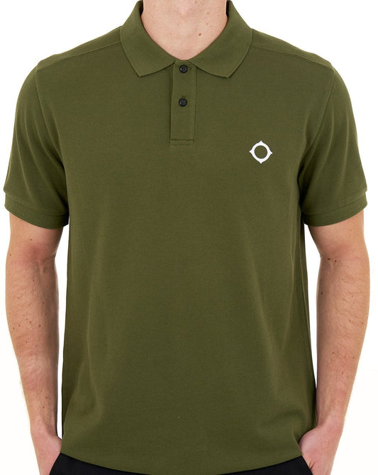 MA.STRUM Pique Polo Bronze Green