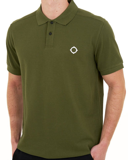 MA.STRUM Pique Polo Bronze Green