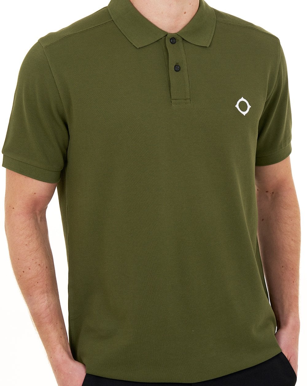 MA.STRUM Pique Polo Bronze Green