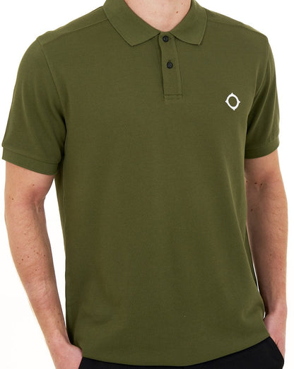 MA.STRUM Pique Polo Bronze Green