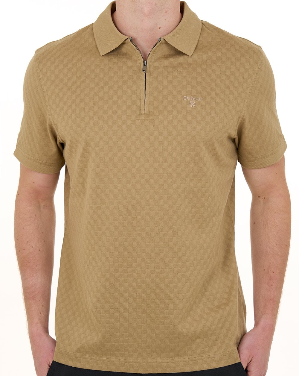 Barbour Hockham Tailored Polo Washed Stone